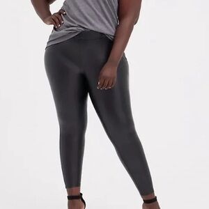 7 For All Mankind Gray Faux  Leather Leggings